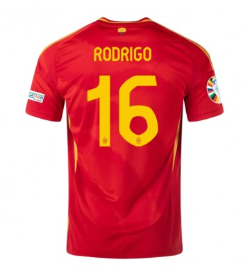 España Rodri Hernandez #16 Primera Equipación Eurocopa 2024 Manga Corta